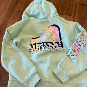 Surf Style Full Zip Sweatshirt Clearwater Beach Florida Kids 6/8